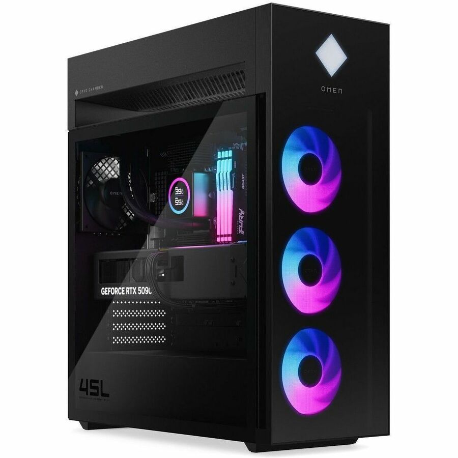OMEN OMEN 45L GT22-3000i GT22-3090 Gaming Desktop Computer - Intel Core Ultra 9 285K - 64 GB - 2 TB SSD - Tower - Black OMEN OMEN 45L GT22-3000i GT22-3090 Gaming Desktop Computer - Intel Core Ultra 9 285K - 64 GB - 2 TB SSD - Tower - Black
